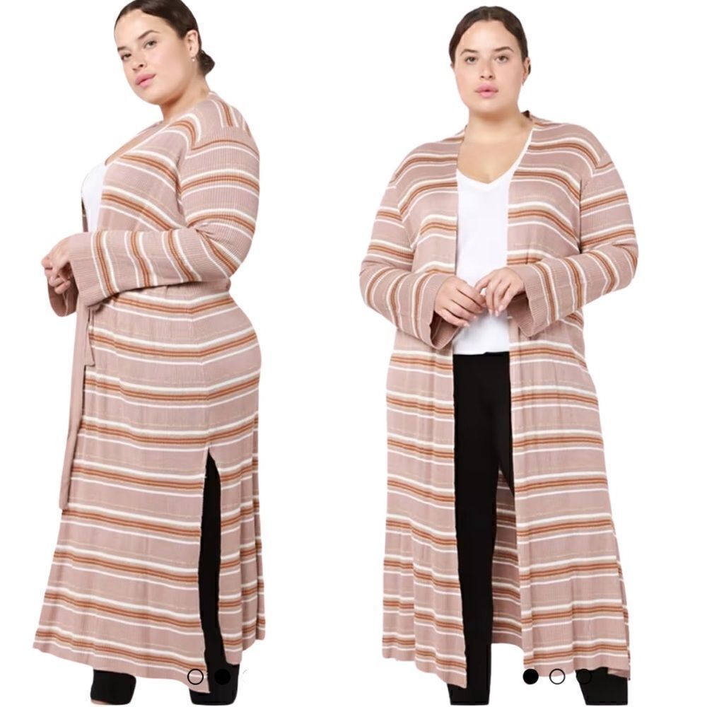 NWTs Dex Joey Longline Striped Cardigan Size 3X